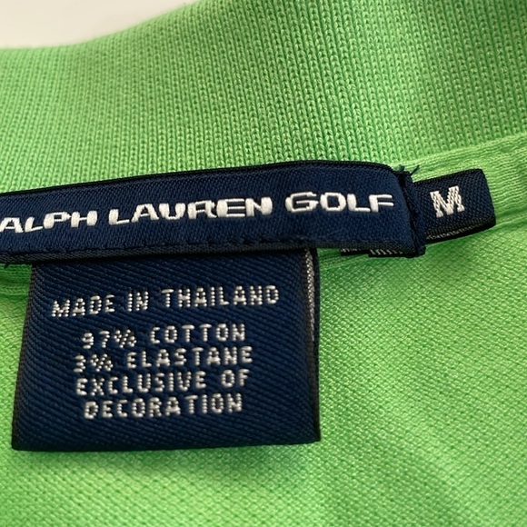 Ralph Lauren golf collared lime green polo shirt size medium - Picture 3 of 5